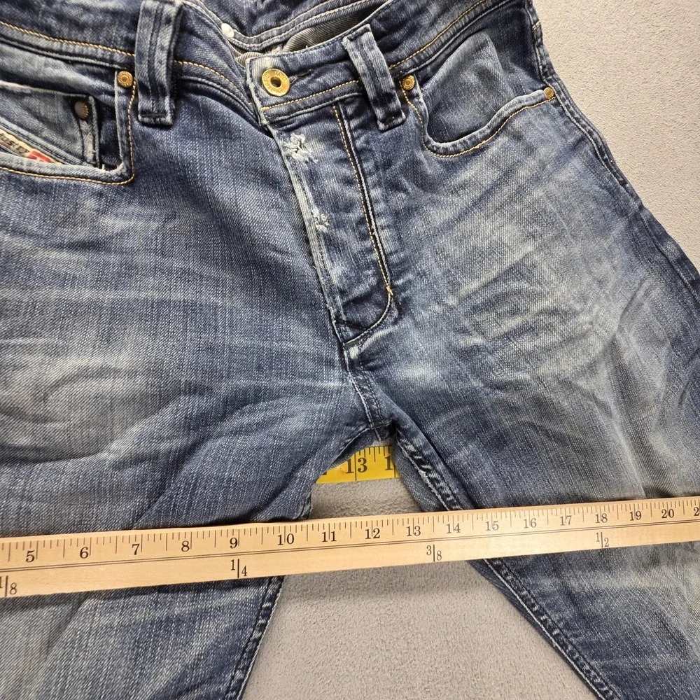 Diesel Jeans Mens 30x30 Blue Larkee Regular Straight Stretch Button Fly 008B2